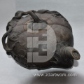 Stone carved teapot Large pumpkin pot